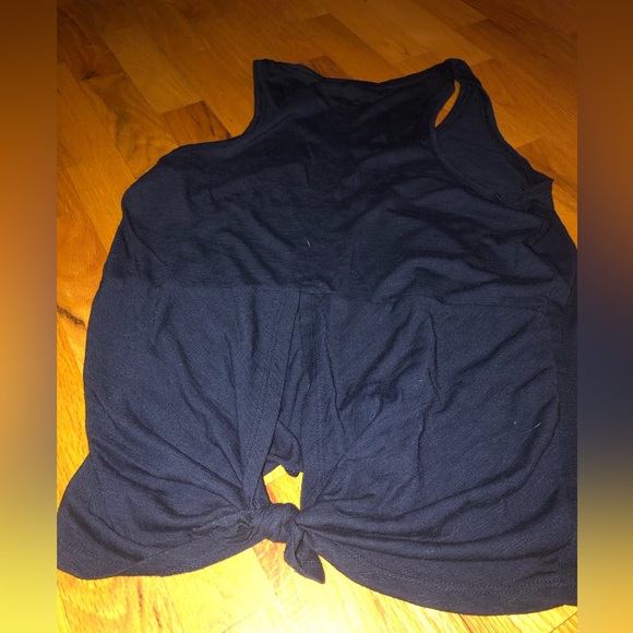 Dex tie back navy tank top - Picture 2 of 3
